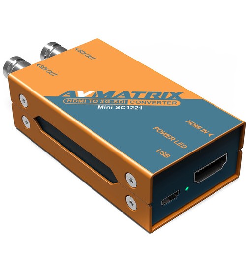 AVMATRIX Mini SC1221 HDMI to Dual 3G-SDI Pocket-Size Broadcast Converter